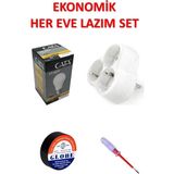 Cata Her Eve Lazım Set (Led Ampul-Kontrol Kalemi-Yonca Fiş-Izole Bant)