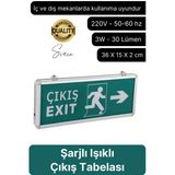 Cata Işıklı Çift Yönlü Acil Çıkış Exit Tabelası Şarjlı Yönlendirme Güvenli Parlayan Uyarı Levhası