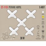 Cata LED Ampul CT-1151 Katlanabilir Pervane LED Ampul 30W 5’li Set - Beyaz