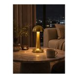 Cata Lizbon Dokunmatik Dimmerli Şarjlı 3 Renk Led Masa Lambası Gece Lambası Gold Restaurant Abajur