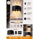 Cata Pilli Led Aplik Magnetli Aydınlatma Çift Taraflı Led Dekoratif Duvar Aplik Suya Ve Toza Karşı Dayanıklı