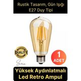 Cata Vintage Spiral Filament Blubs Rustik Retro Akkor Led Ampul Yüksek Işıklandırma Lamba Gün Işığı E27