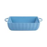 Catarına Seramik Dikdörtgen Mavi Fırın Kabı 27X16X6CM - Çok Renkli