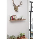 Catchme Duvar Rafı Kitaplık Mutfak Banyo Yaşam Alanı 20 X 70 Cm 1 Adet Atlantik Çam Altın Kollu