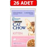 Catchow Kitten Kuzu Etli Ve Kabaklı Yavru Kedi Islak Maması 85gr 26 Adet Kedi Yaş Mama