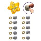 CATEKSSS 10 Adet Vida Kapatıcı Kapağı 15 mm Metal Vida Tapası Tıpası Dekoratif Vida Gizleyici Krom Bej