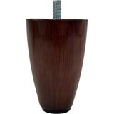 CATEKSSS 10 cm 3/8 Kalın Diş (Ahşap Ceviz) Plastik Mobilya Yükseltici Koltuk Kanepe Armut Ayağı Ayakları - 5’li Paket