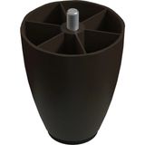 CATEKSSS 10 cm 3/8 Kalın Diş (Ceviz) Plastik Mobilya Yükseltici Koltuk Kanepe Armut (Tombul) Ayağı Ayakları (2 Adet)