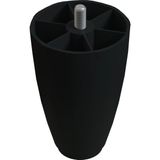 CATEKSSS 10 cm 3/8 Kalın Diş (Siyah) Plastik Mobilya Yükseltici Koltuk Kanepe Armut Ayağı Ayakları (1 Adet)