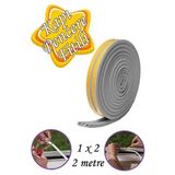 CATEKSSS 1x2=2 Metre Kapı Pencere Bandı Gri Fitili Yapışkanlı Soğuk Izolasyon Bant