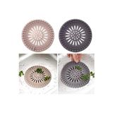 CATEKSSS 2 Adet Yuvarlak Silikon Süzgeç 12 cm Lavabo ve Küvet Süzgeci, Lavabo Tıkacı Gri Renk M-140 Plastik