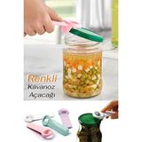 CATEKSSS 3 Adet Renkli Kavanoz Konserve Açacağı Sert Plastik Şişe Kapak Açacağı Çok Renkli
