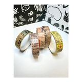 CATEKSSS 5’li Mini Vintage Desenli Washi Tape Retro Gazete Dekoratif Bant (1CMX2M)