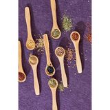 CATEKSSS 6 Adet Ahşap Baharat Kaşığı (7 Cm) Tahta Kaşık Bal Reçel Ölçü Mama Kaşığı Ahşap Kahverengi