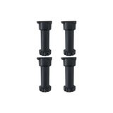 CATEKSSS Ayarlanabilir Plastik Mutfak Dolap Tezgah Baza Ayağı 12-17 cm Siyah (4 Adet) Siyah