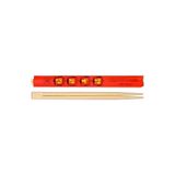 CATEKSSS Bambu Chopstick - 24 cm Kılıflı 10 Adet Tek Kullanımlık Bambu Kırmızı