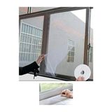 CATEKSSS Büyük Pencere Sinekliği Çift Kanat Yapışkanlı Sineklik 125X150 Yapışkanlı Sineklik Tülü Cırt Bantlı