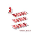CATEKSSS Buz Kalıbı Slıkonlu 3 Adet Silikon