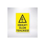 CATEKSSS Diikat Ölüm Tehlikesi Sticker 20X28 cm - 20 x 28 cm