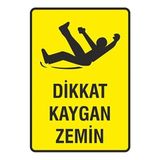 CATEKSSS Dikkat Kaygan Zemin Uyarı Levhası 35*25 cm - 35 x 25 cm