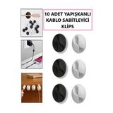 CATEKSSS Kablo Sabitleyici Klips Organizer Kablo Düzenleyici Sabitleme Klipsi Dağınıklık Toparlayıcı Kablo Dü