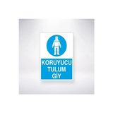 CATEKSSS Koruyucu Tulum Giy 21X28 Arkası Yapışkanlı Iş Güvenlik Sticker