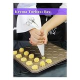 CATEKSSS Krema Torbası Bez Yıkanabilir Torba Bpa Free Pasta Duy Torbası Dekorasyon Süsleme Aparatı 20X35 cm B