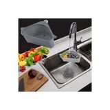 CATEKSSS Lavabo Içi Üçgen Filtre Sepeti Sebze Meyve Mutfak Süzgeci Çay Süzgeci Vantuzlu Lavabo Süzgeç Plastik