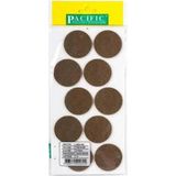 CATEKSSS Pacific Yuvarlak Yapışkanlı Sandalye Koltuk Mobilya Ayak Keçesi Felt 18 mm Kahve (1 Adet)