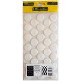 CATEKSSS Pacific Yuvarlak Yapışkanlı Sandalye Koltuk Mobilya Ayak Keçesi Felt 24 mm Beyaz (2 Adet)
