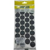 CATEKSSS Pacific Yuvarlak Yapışkanlı Sandalye Koltuk Mobilya Ayak Keçesi Felt 28 mm Siyah (2 Adet)