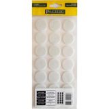 CATEKSSS Pacific Yuvarlak Yapışkanlı Sandalye Koltuk Mobilya Ayak Keçesi Felt 30 mm Beyaz (2 Adet)