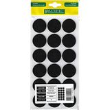CATEKSSS Pacific Yuvarlak Yapışkanlı Sandalye Koltuk Mobilya Ayak Keçesi Felt 35 mm Siyah (1 Adet)