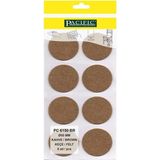 CATEKSSS Pacific Yuvarlak Yapışkanlı Sandalye Koltuk Mobilya Ayak Keçesi Felt 50 mm Kahve (2 Adet)