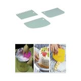 CATEKSSS Pasta Hamur Şekillendirici Spatula Kesici Kazıyıcı Dekoratör Set Silikon Sarı