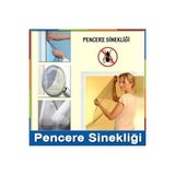 CATEKSSS Pencere Sinekliği Sivri Sinek Önleyici File Çırtlı Bant Seti Takımı (130 cm x 150 Cm) Polyester