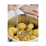 CATEKSSS Pratik 24 cm Lüks Paslanmaz Metal Patates Ezici | Patates Ezici Püre Yapıcı Çelik