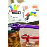 CATEKSSS Renkli Kavanoz Açacağı Plastik Turuncu