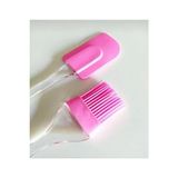 CATEKSSS Silikon Yumurta Fırçası ve Spatula 2'li Set Silikon Bej