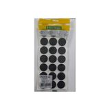 CATEKSSS Yuvarlak Yapışkanlı Sandalye Koltuk Mobilya Ayak Keçesi Felt 30 mm Siyah Siyah