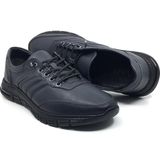 Catelli %100 Deri Ortopedik Erkek Kışlık Rahat Günlük Ithal Kauçuk Kaymaz Taban Lastik Bağcıklı Sneaker Ayakkabı 40-44 - Gri