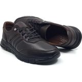 Catelli %100 Deri Ortopedik Erkek Kışlık Rahat Günlük Ithal Kauçuk Kaymaz Taban Lastik Bağcıklı Sneaker Ayakkabı 40-44 - Kahverengi