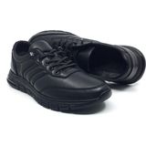 Catelli %100 Deri Ortopedik Erkek Kışlık Rahat Günlük Ithal Kauçuk Kaymaz Taban Lastik Bağcıklı Sneaker Ayakkabı 40-44 - Siyah