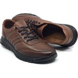 Catelli %100 Deri Ortopedik Erkek Kışlık Rahat Günlük Ithal Kauçuk Kaymaz Taban Lastik Bağcıklı Sneaker Ayakkabı 40-44