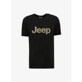 Caterpillar Bisiklet Yaka Baskılı Siyah Erkek T-Shirt C4SM-TST4511