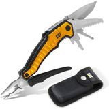 Caterpillar Çok Fonksiyonlu Alet 9'u 1 arada, X-Large, Uzun Burun Pense, Tel Kesici, Bıçak, Şişe Açacağı, Tornavida, Testere Bıçağı, Keseli - Sarı 980045