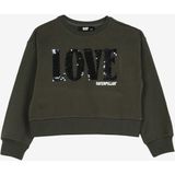 Caterpillar Haki Kız Çocuk Bisiklet Yaka Sweatshirt C3WG-SWT100 - 9 - 10 Yaş