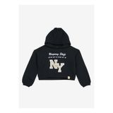 Caterpillar Lacivert Kız Çocuk Bisiklet Yaka Oversize Baskılı Sweatshirt C3WG-SWT108