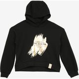 Caterpillar Siyah Kız Çocuk Bisiklet Yaka Crop Baskılı Sweatshirt C3WG-SWT14 - 5 - 6 Yaş