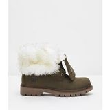 Caterpillar Utah Fur Dark Olive Haki Nubuk Kadın Bot